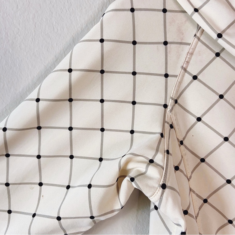 lululemon athletica Cream Grid-Print Hooded Jacket with Black Trim - Picture 10 of 13